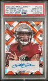 2022 Leaf Metal Draft Jayden De Laura Auto Orange Crystals Front